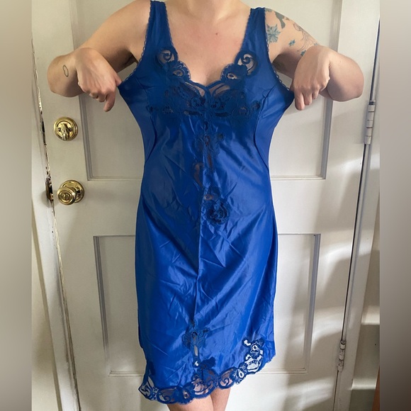 Vintage Blue Slip Dress - Picture 7 of 7